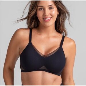 Honeylove Crossover Bra‎ Black Wireless Lift Comfort Full Coverage Size 2X
